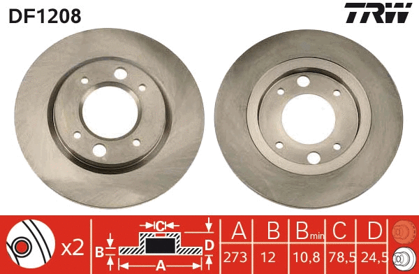 Brake Disc (DF1208)