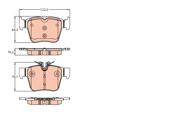 Brake Pad Set, disc brake (GDB2154)