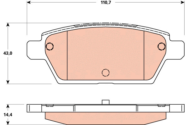 Brake Pad Set, disc brake (GDB3517)