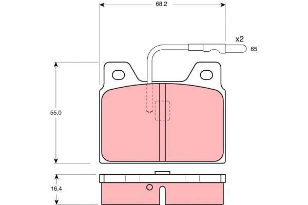 Brake Pad Set, disc brake (GDB156)