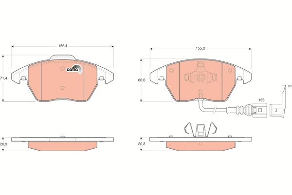 Brake Pad Set, disc brake (GDB1550)